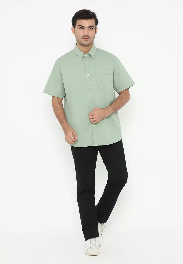 POLICE Kemeja Polos Cotton Regular Fit Pria