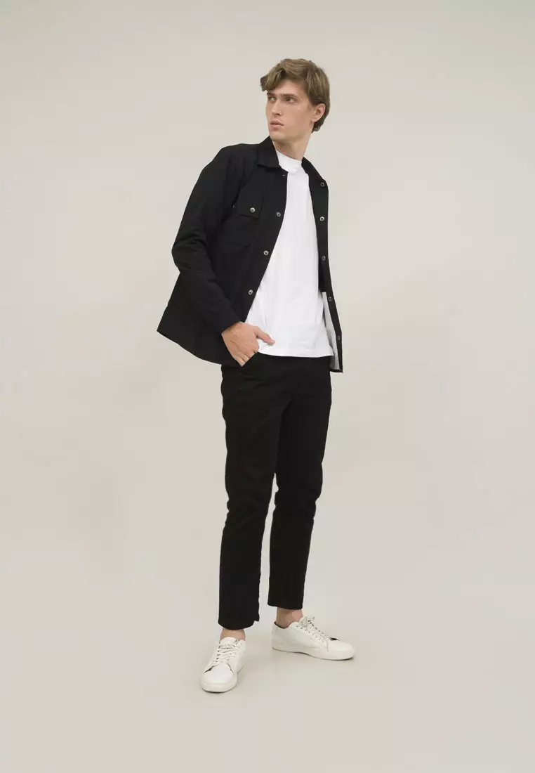 Jaket Pria Parka kanvas trucker unisex jacket hitam tiger houseofcuff