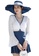 A-IN GIRLS white and blue Elegant mesh-paneled swimsuit B9619USC6161EDGS_1