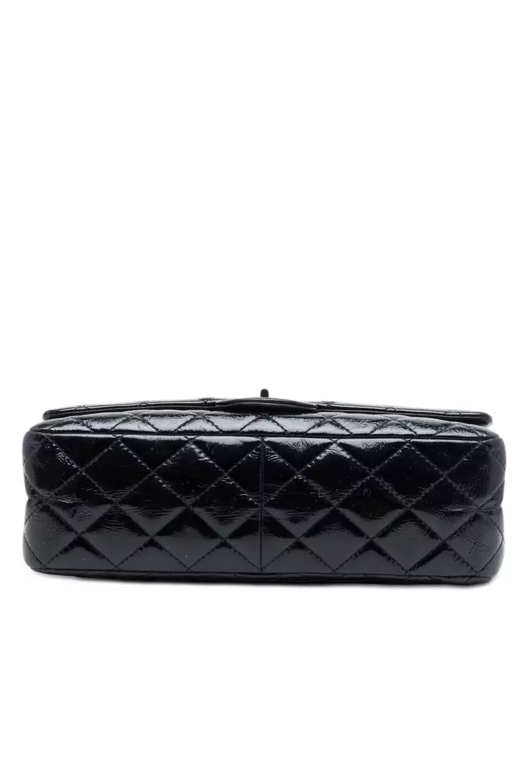 Pre-Loved Chanel Quilted Crinkled Patent Reissue 2.55 Double Flap 227