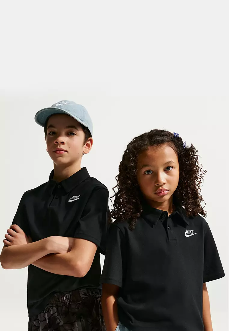 Sportswear Club Big Kids' Unisex Knit Short-Sleeves Polo Shirt