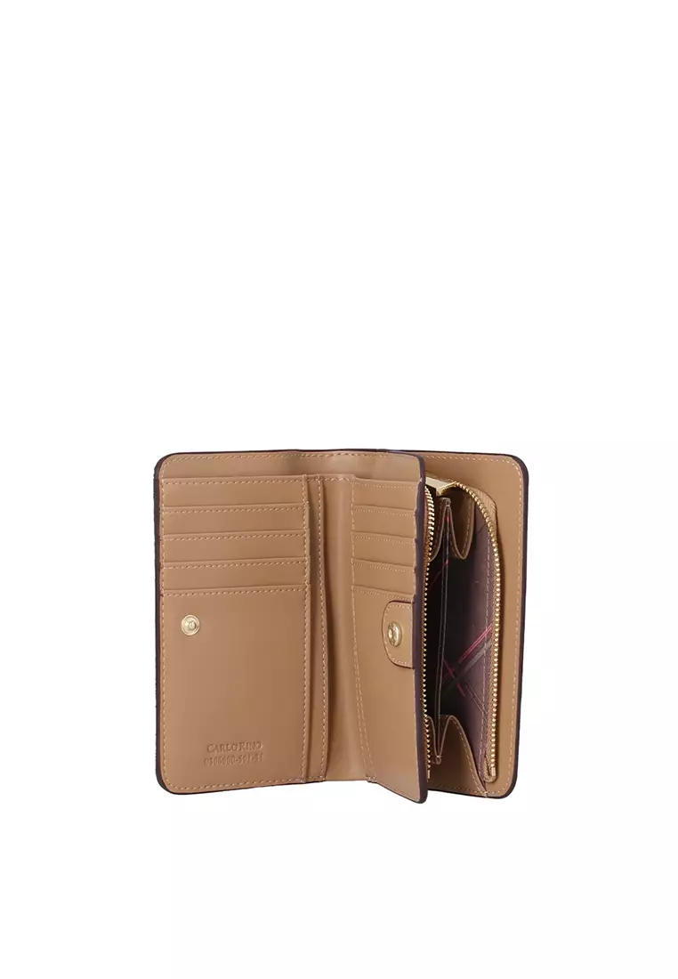 CR Valeria Short Wallet - Dark Beige