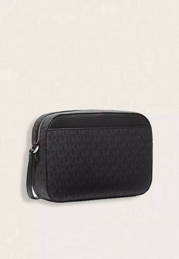 Michael Kors Jet Set Large Logo Crossbody Bag Black