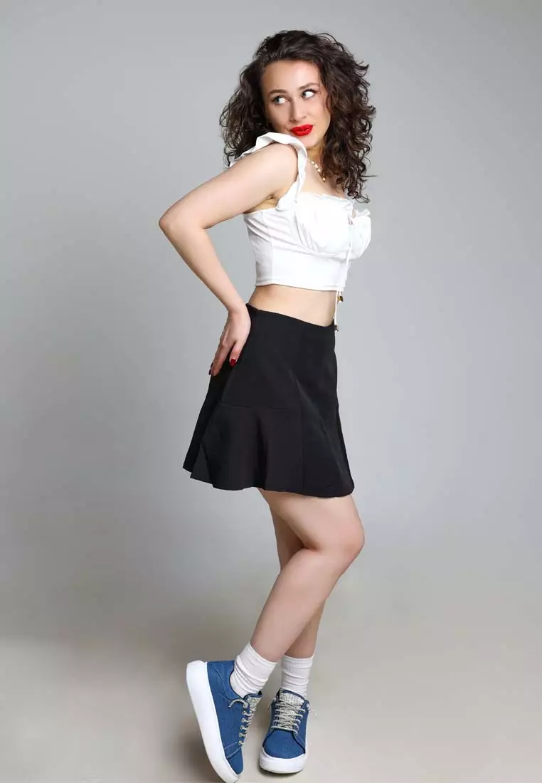 Denim Low Flatform Heel Sneakers