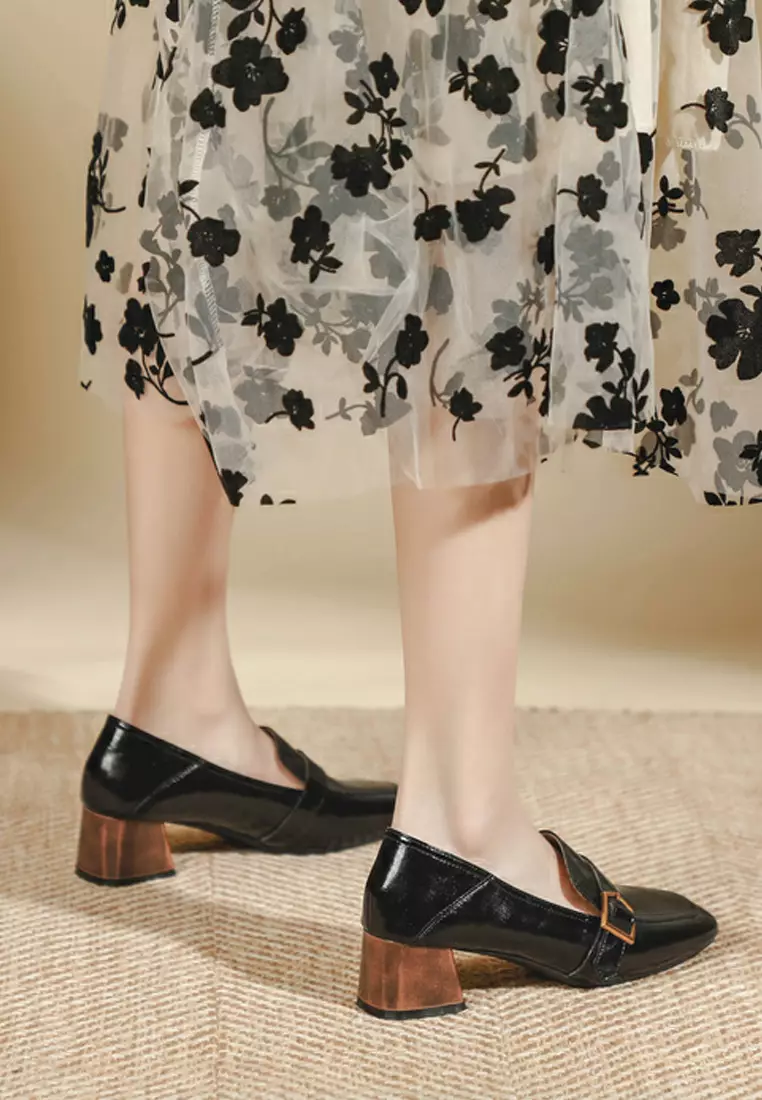 4CM Buckle Leather Loafer TE6988-5