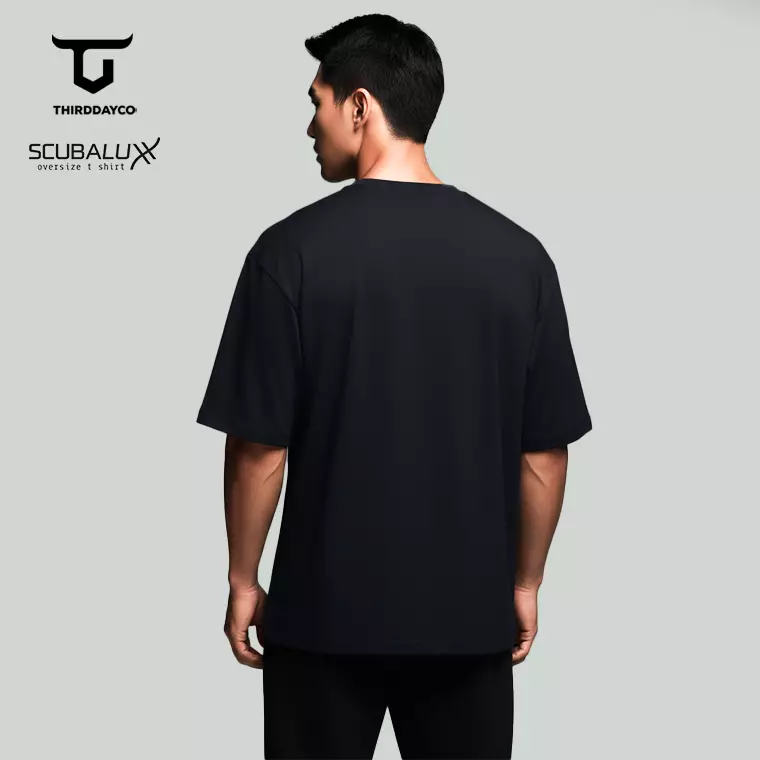 MTP79 kaos oversize gym bahan tebal scuba ok but first gym hitam