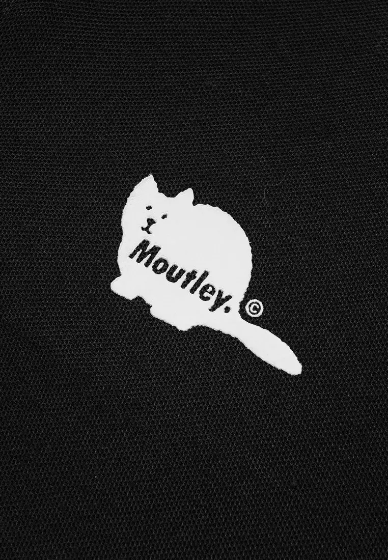 Moutley Men's Collar T-Shirt Short Sleeve Oversized Fit Cotton 16s Being 010325