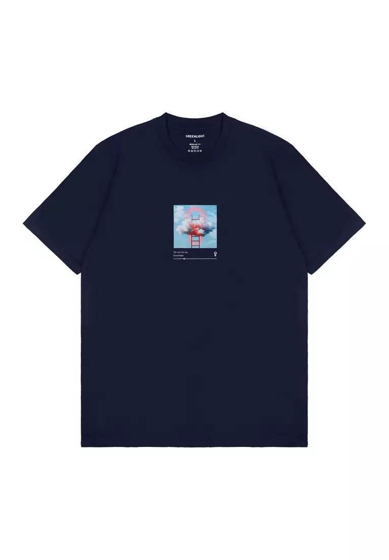 Greenlight Men's T-Shirt Short Sleeve Regular Fit Cotton Cloud OL-C260325