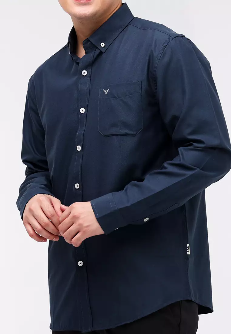 Woven Oxford Polo Long Sleeves