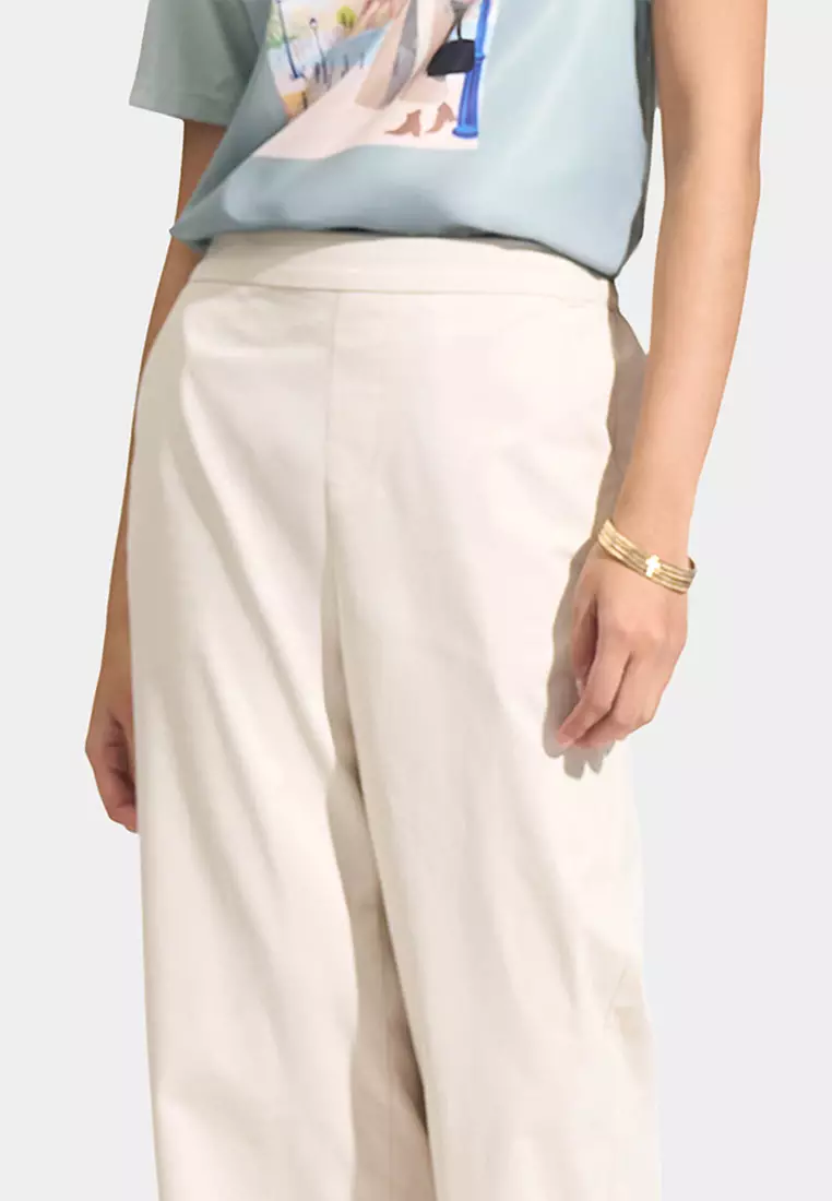 Cozy: Pull Up Straight Leg Trousers