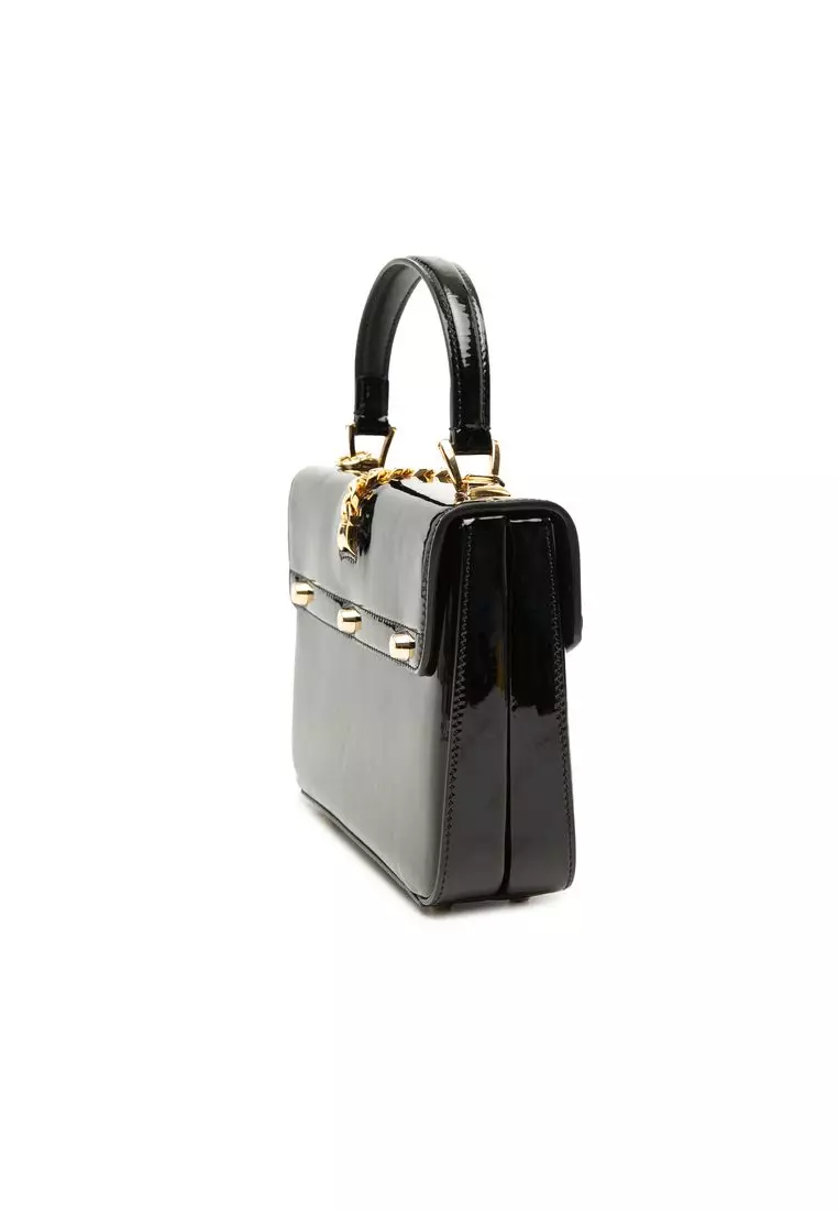 Pre-Loved Gucci Mini Patent Sylvie 1969 Top Handle Bag