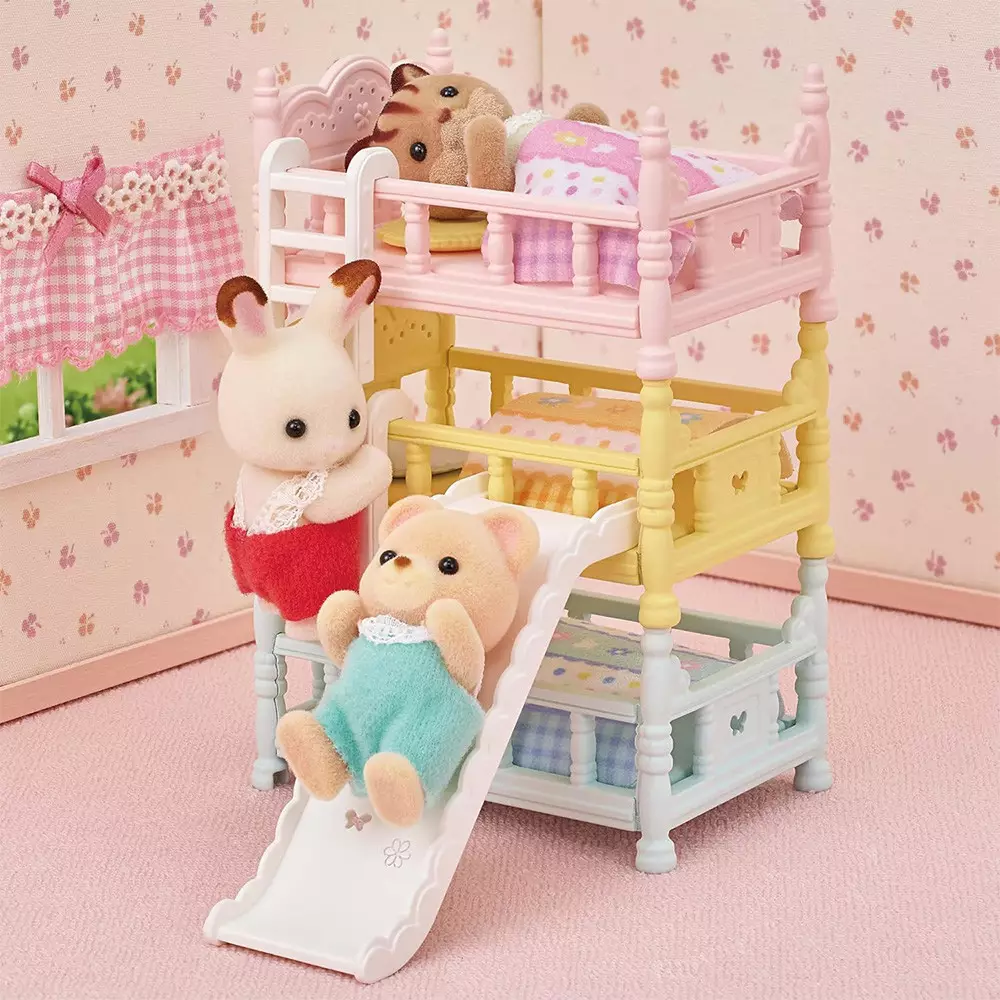 SYLVANIAN FAMILIES SET TRIPLE BUNK BEDS ESFU57410