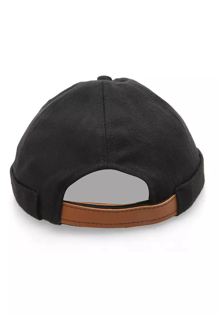 Kai Topi Peci Miki Hat Polos Pria Wanita Uniqe Design Material Cotton ORIGINAL - Black