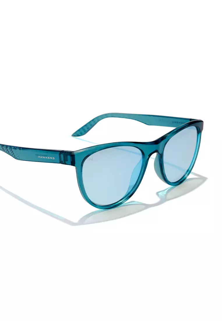 HAWKERS Polarized Cyan Blue Chrome Trail Sunglasses For Men And Women, Unisex. Official Product Designed In Spain