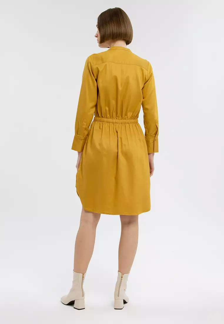 Minimal Anneke Dress Honey Mustard