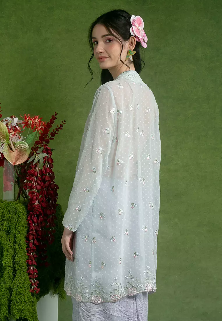 Ita Polka Dot Long Kebaya Top