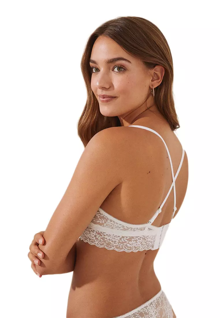 Buy Women'Secret Beautiful White Lace Bra 2024 Online