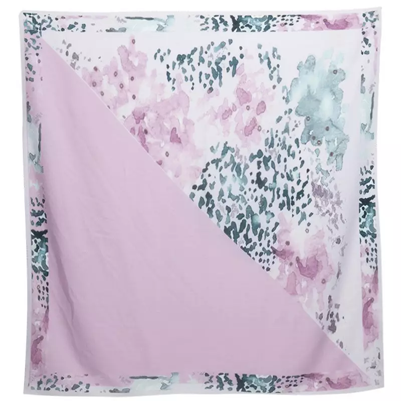 Abstract Digital Printed Scarf In Pink