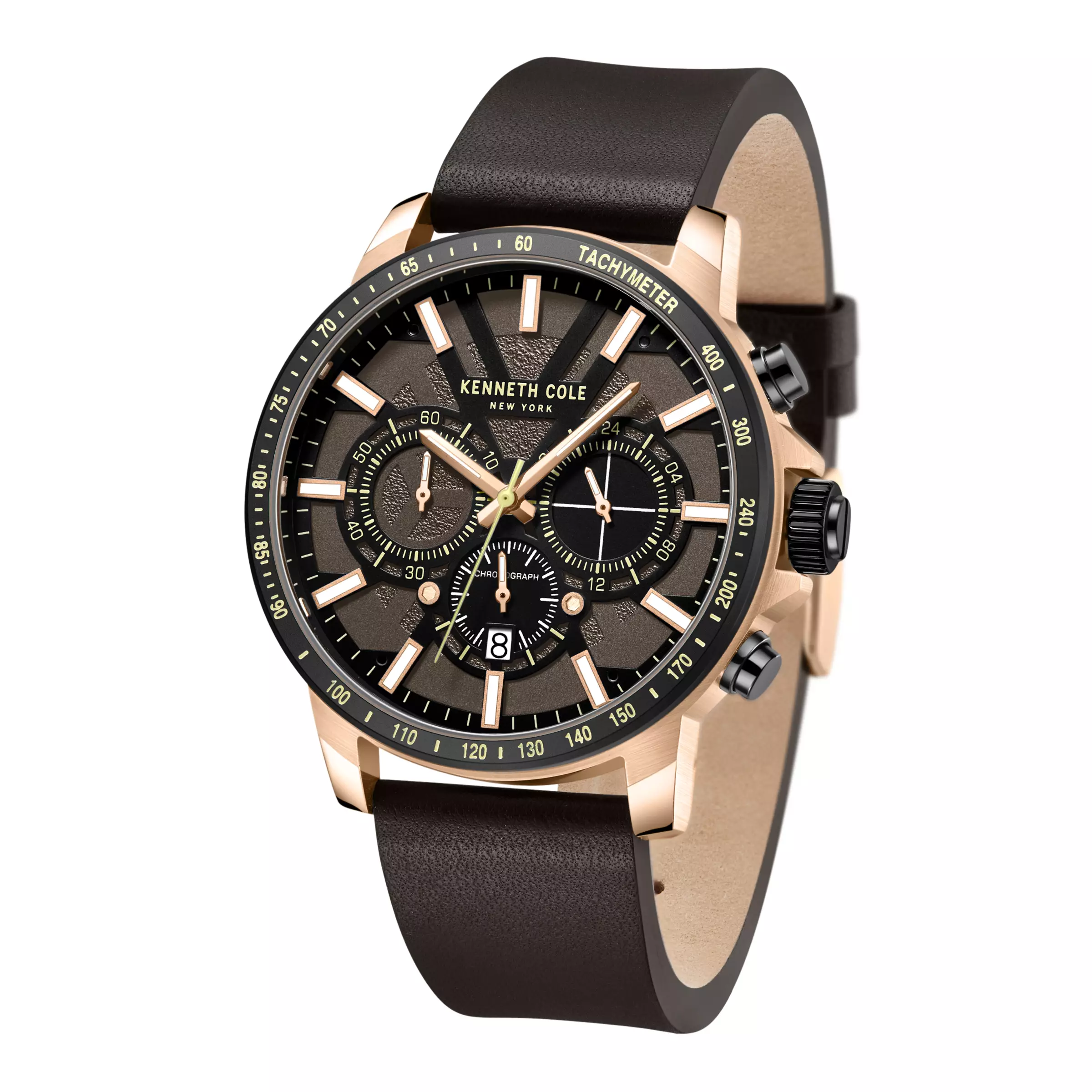 Jam Tangan Pria Kenneth Cole Brown KCWGC2234804 Original