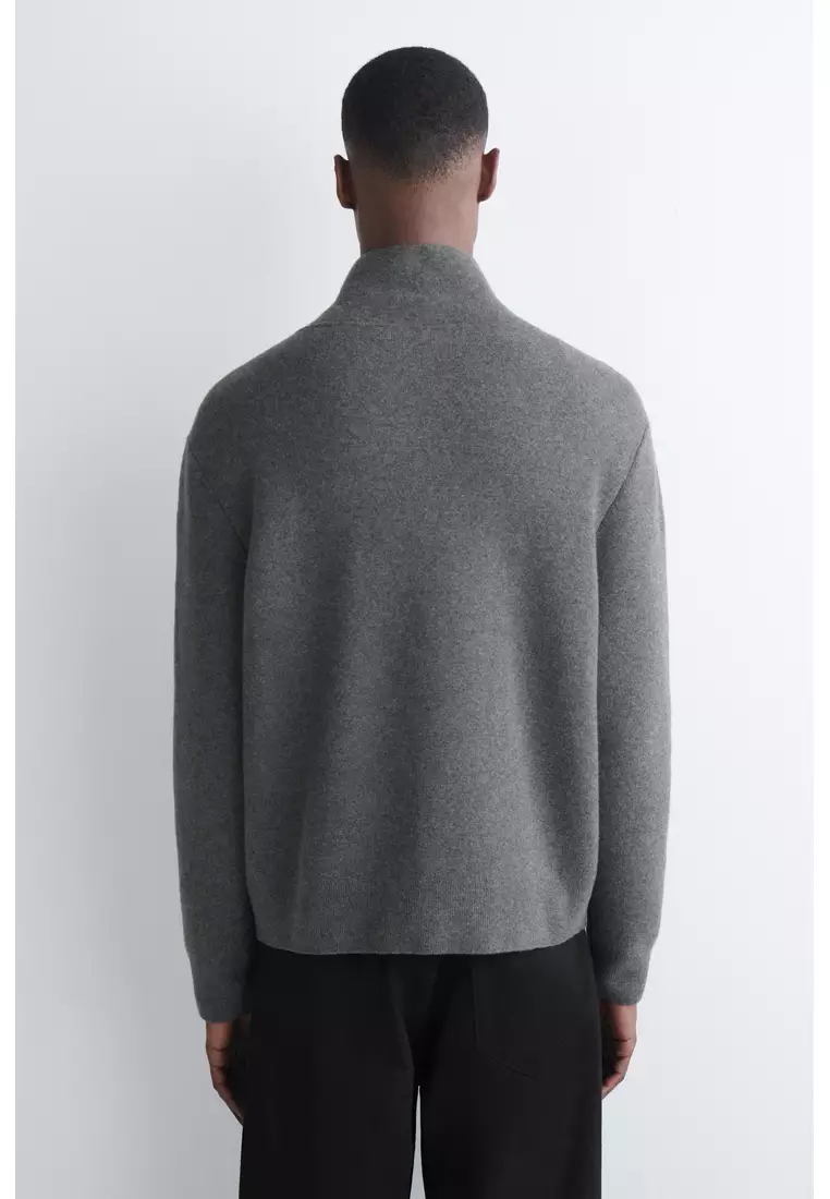 MERINO WOOL ZIP-UP TRACK JACKET