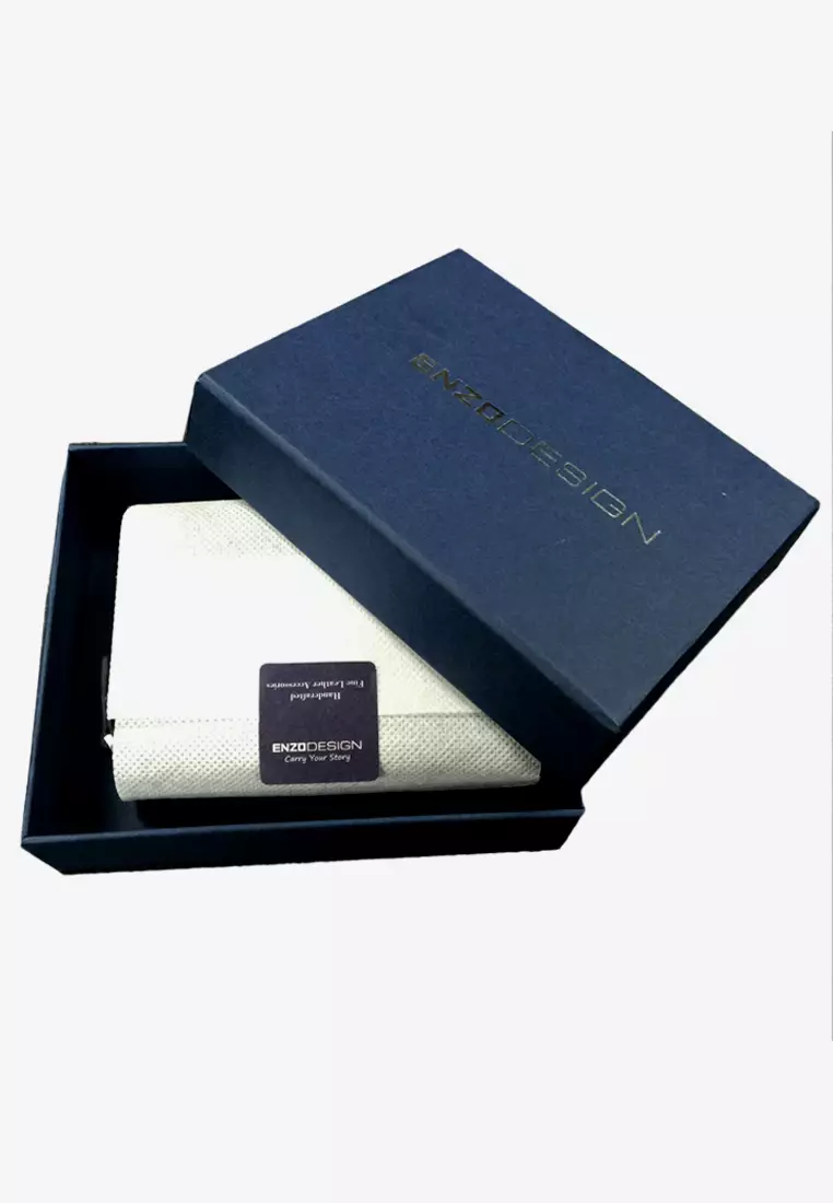 Buy ENZODESIGN Top Grain Leather Sporty Wallet With Zip Coin
