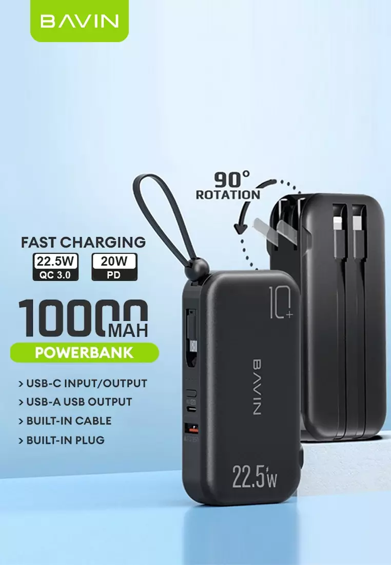 Buy BAVIN BAVIN PC013 5000mah Mini Fast Charging Power Bank With Built-in  USB Charging Cable And Phone Stand for iPh 2024 Online