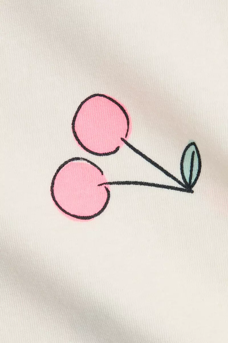 Overlock-detail cotton top