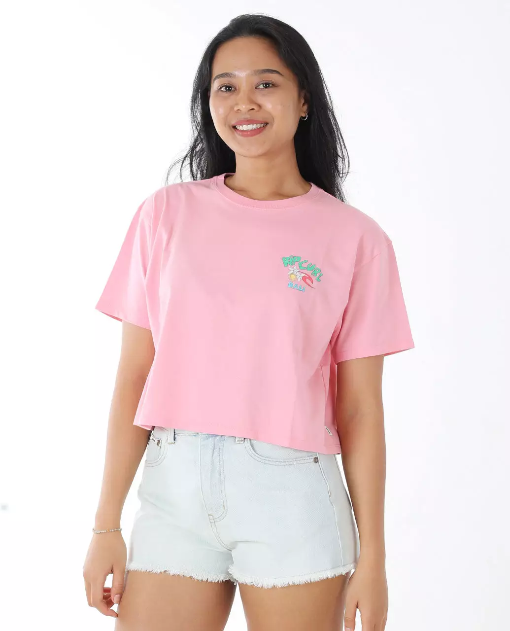 Rip Curl Women Bali Putu Surya Two Faces Tee - Pink
