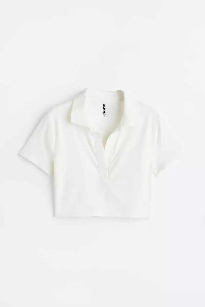 Collared cropped top