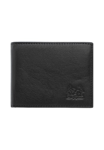 LancasterPolo black Lancaster Polo Men's Top Grain Leather ID Coin Pocket Bifold Wallet-PWB 0710 32941ACCEA8188GS_1