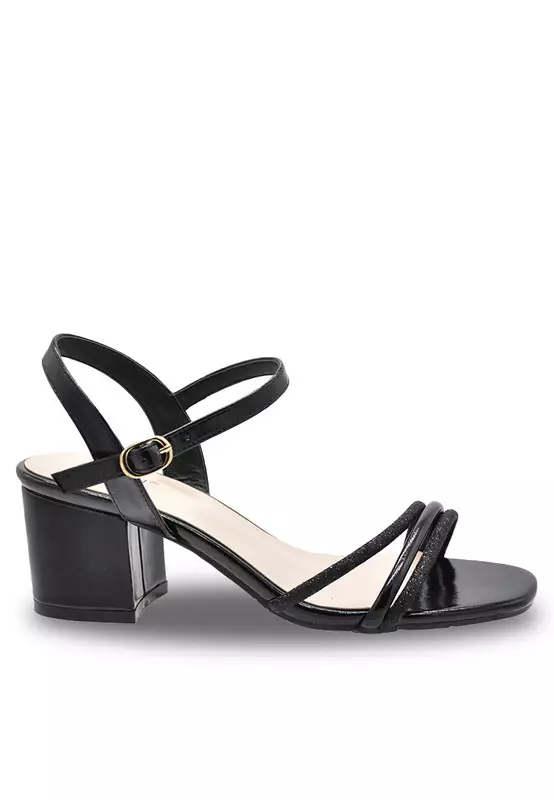 Discount on Noveni  shoes - SKU: Sling Back Faux Leather Strap Casual Heels