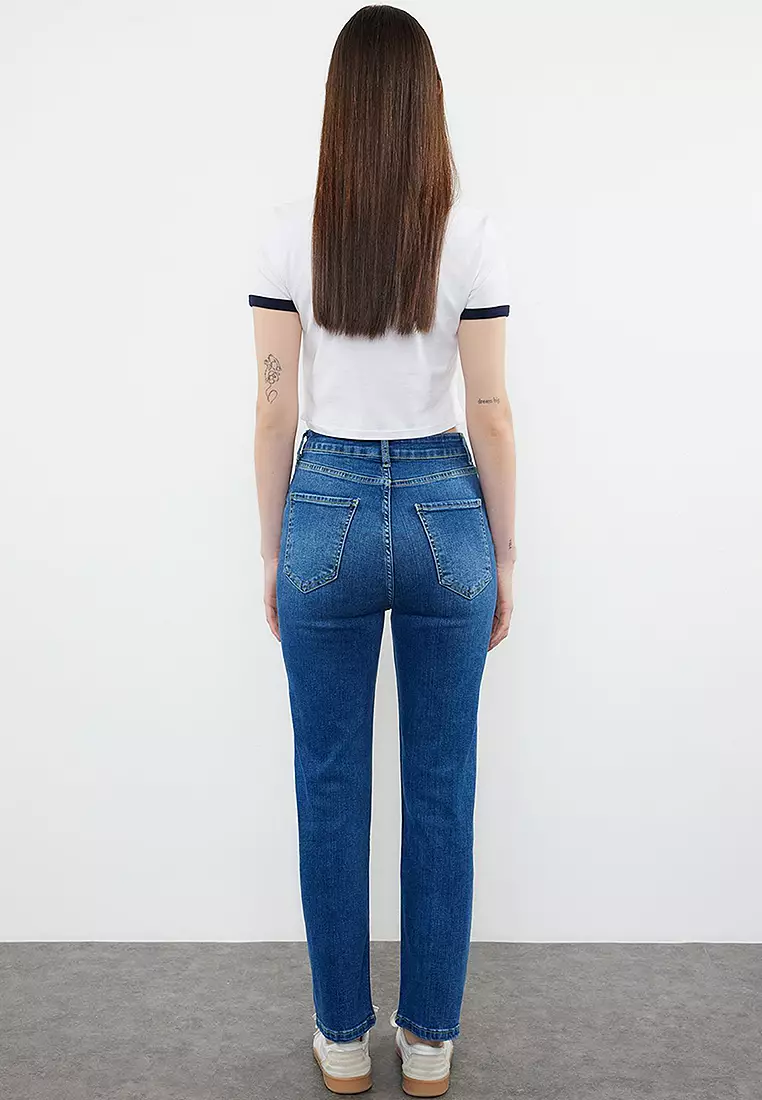 Buy Trendyol High Waist Jeans 2025 Online ZALORA Philippines