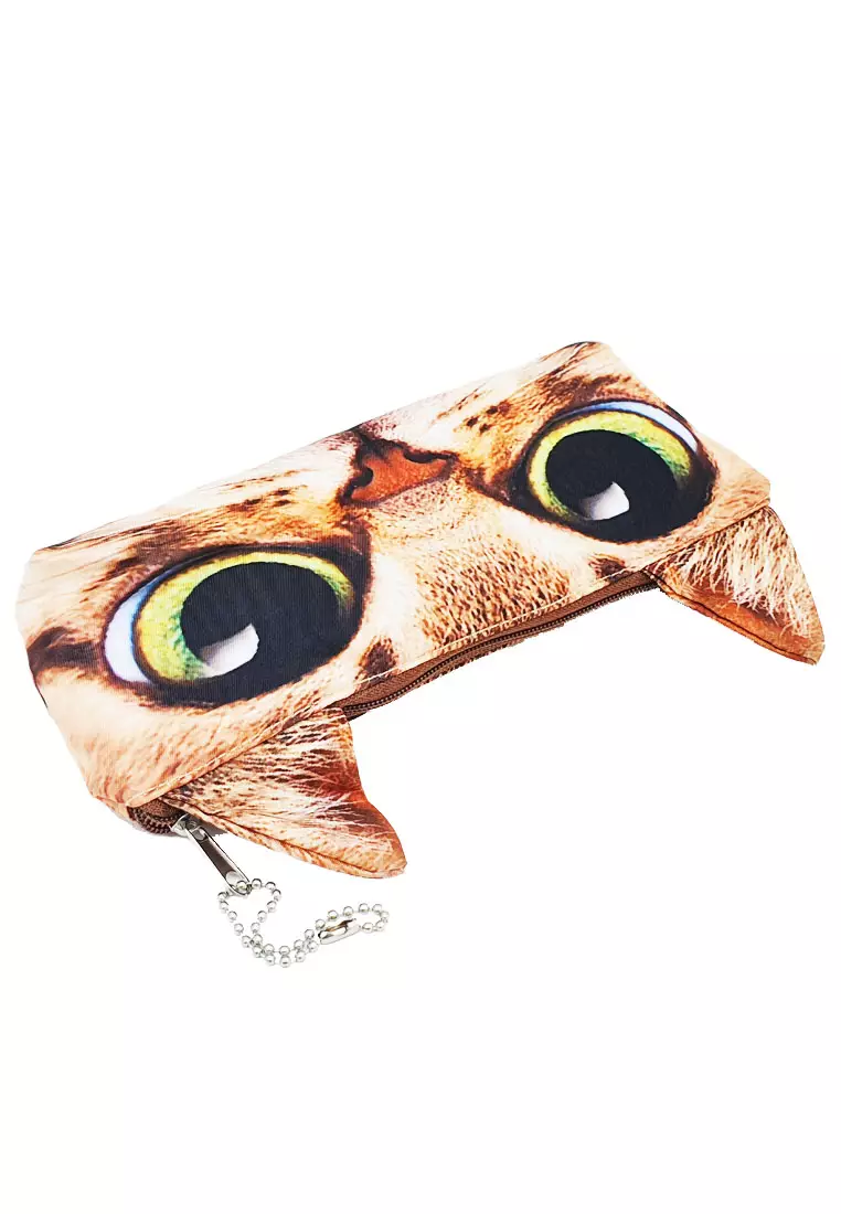 Staring Cat Face 3D Pouch