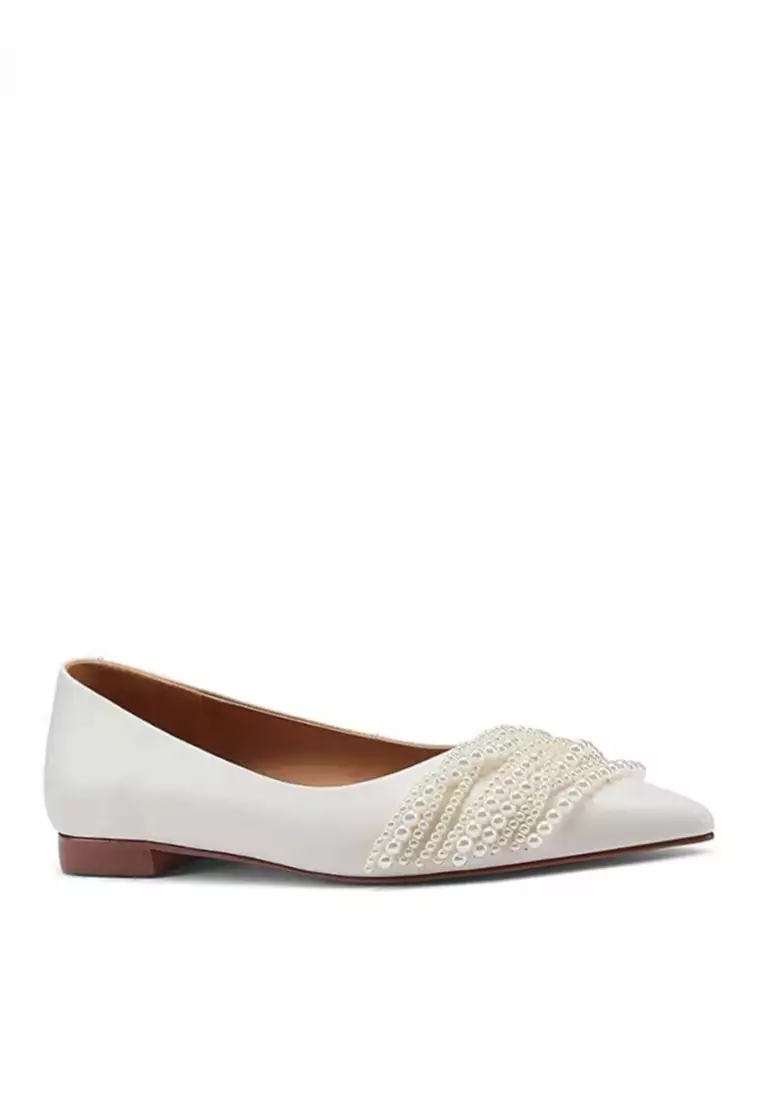 Discount on Twenty Eight Shoes  shoes - SKU: VANSA Pearl Chain Ballerinas VSW-F516516