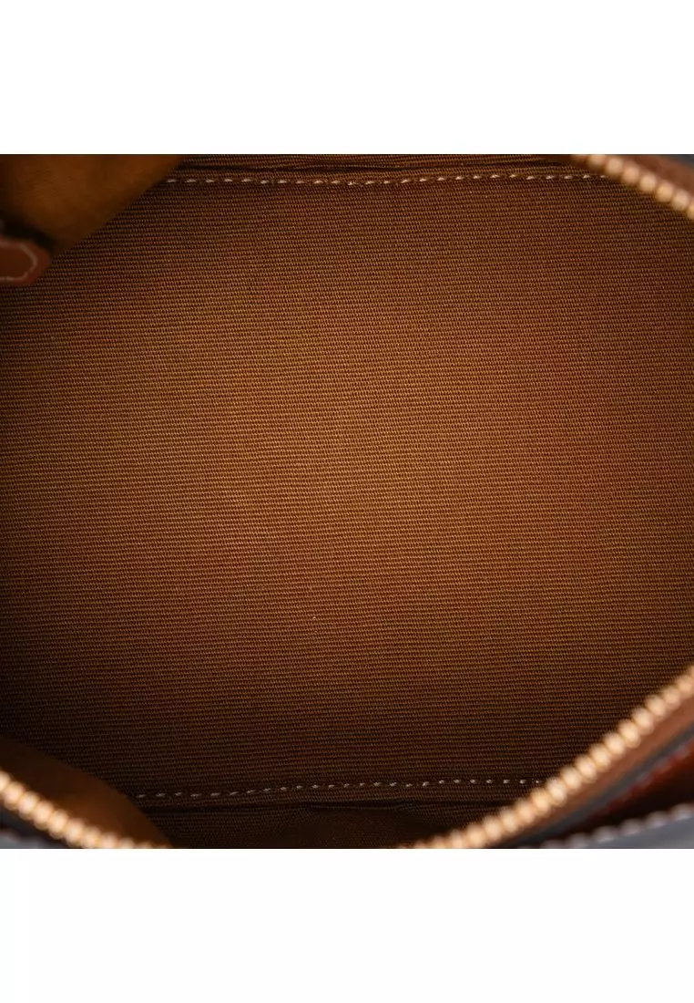 Pre-Loved Celine Teen Triomphe Coated Canvas Cabas De France Crossbody
