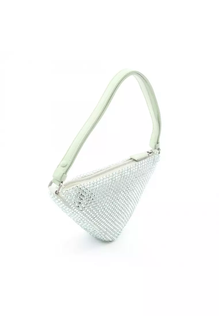 Pre-Loved Prada Shoulder bag satin Light green