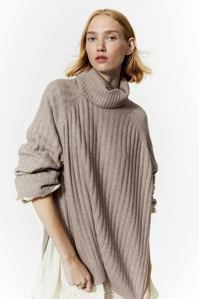 H&m grey hotsell roll neck jumper