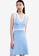 URBAN REVIVO blue Floral Print Knit Dress A2BE1AAC21D21DGS_1
