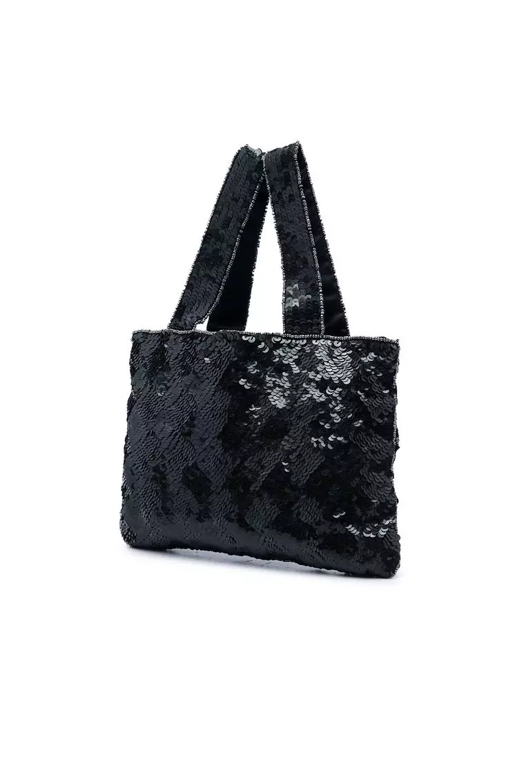 Pre-Loved Chanel Mini Sequins Trompe L Oeil Evening Tote
