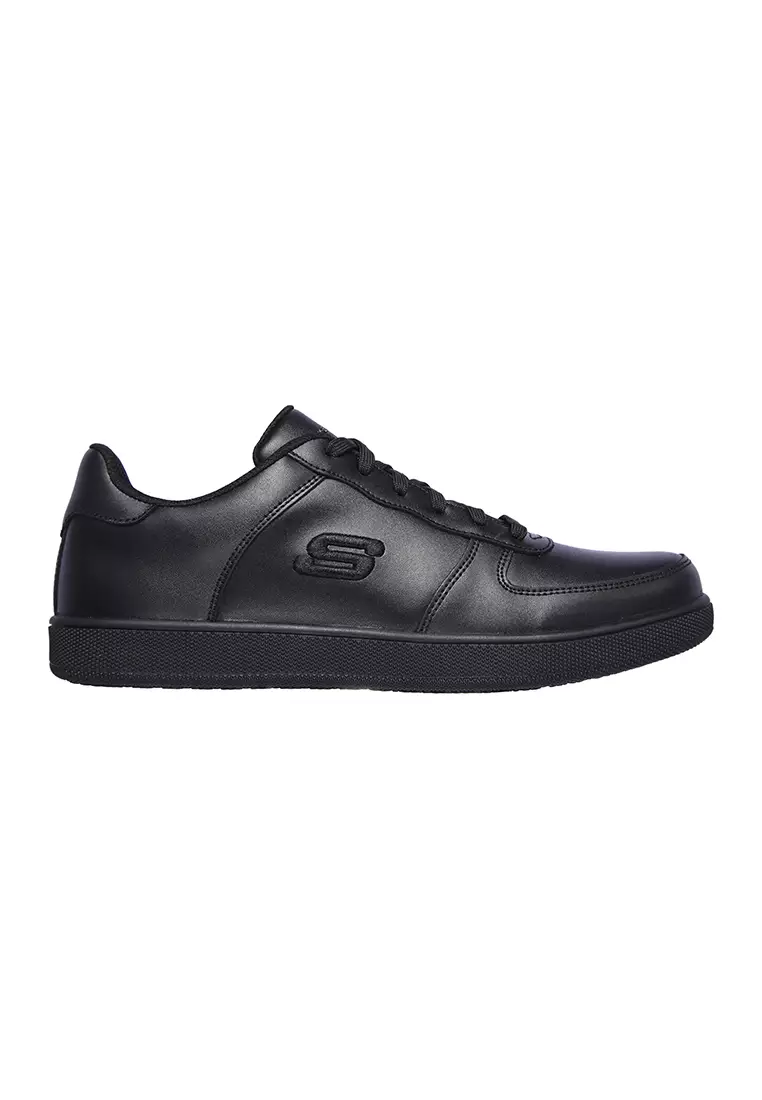 Skechers black 2024 office shoes