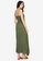 ZALORA BASICS green Deep V Maxi Dress with Slit 60ED0AA0564FE3GS_2