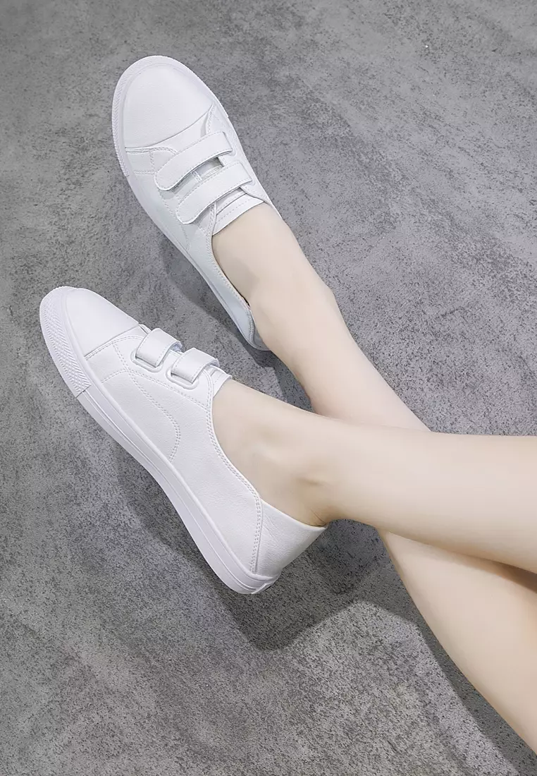 Double Velcro Leather Slip-Ons RX5198