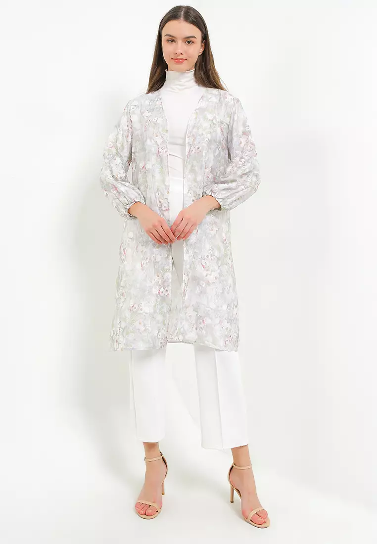 Lantern Sleeve Flo Print Jacq Outer