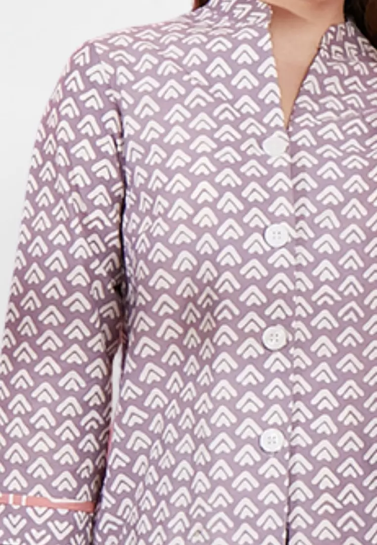 Blouse Batik Agnia Ungu Muda