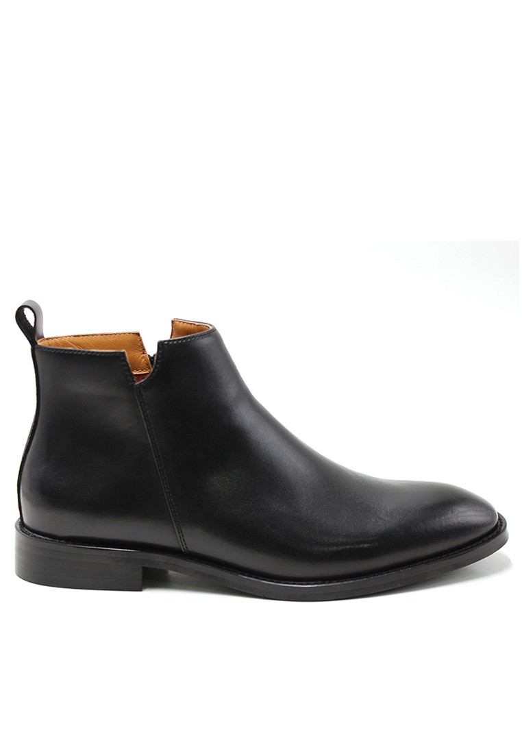 Zipper Leather Chelsea Boot MK6008-2