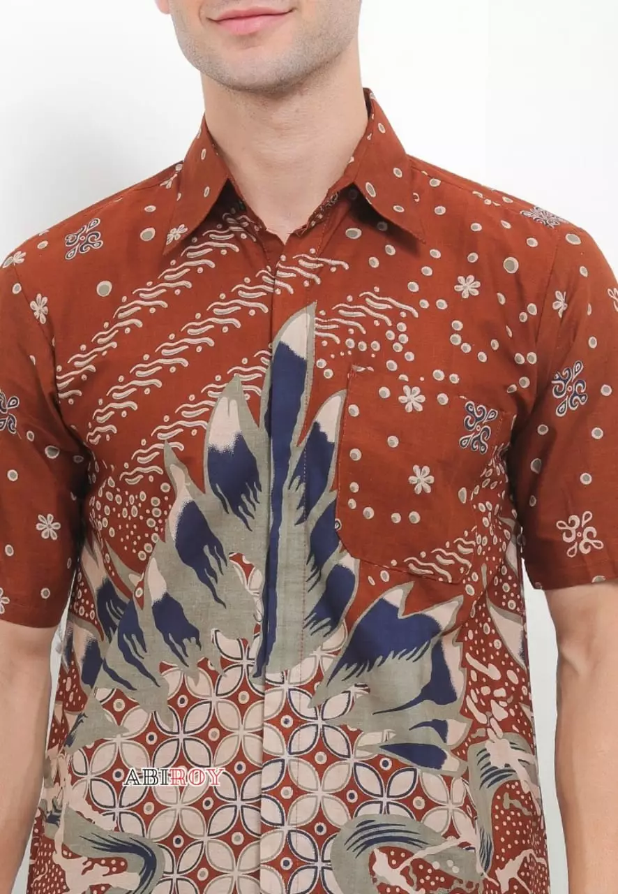 Godhowarsa Bata Kemeja Batik Pria Premium Slimfit Lengan Pendek NLN