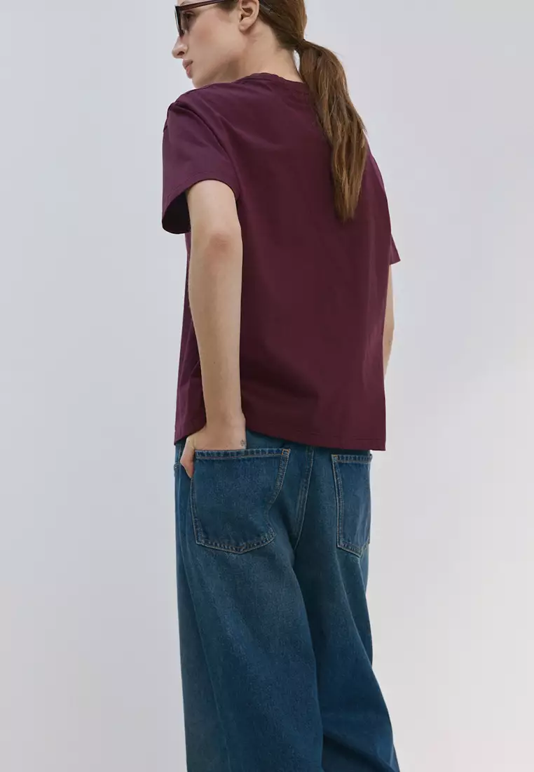 Floral-Embroidered Cotton T-Shirt