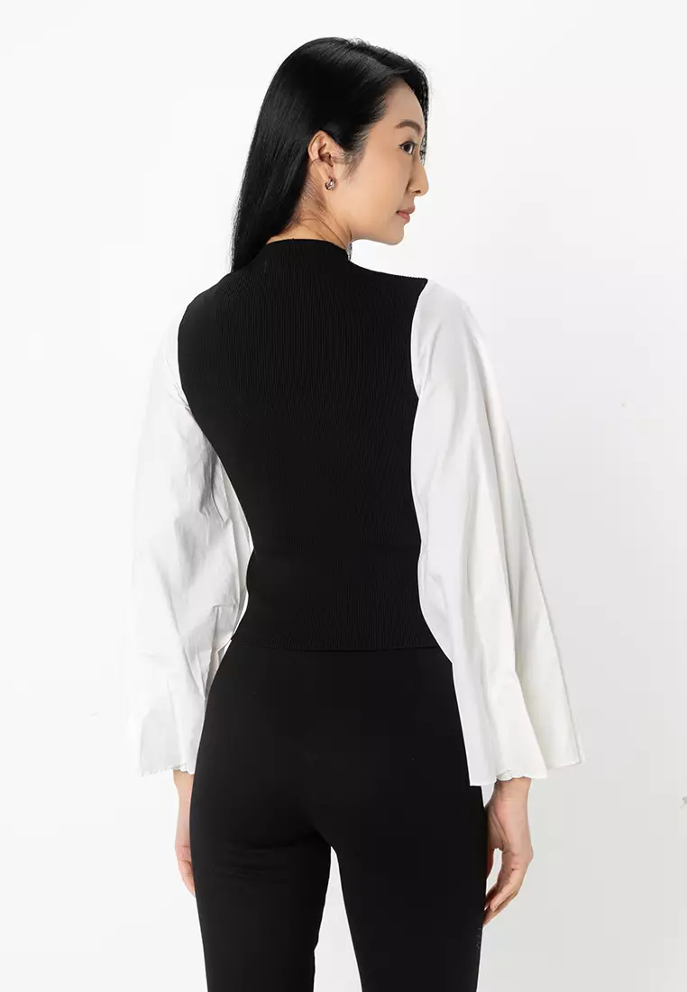 Yuri Christal L/S Woven Top