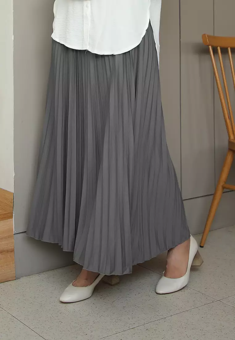 Cotton Bee - Rok Plisket Niana Aline Basic - Storm Grey