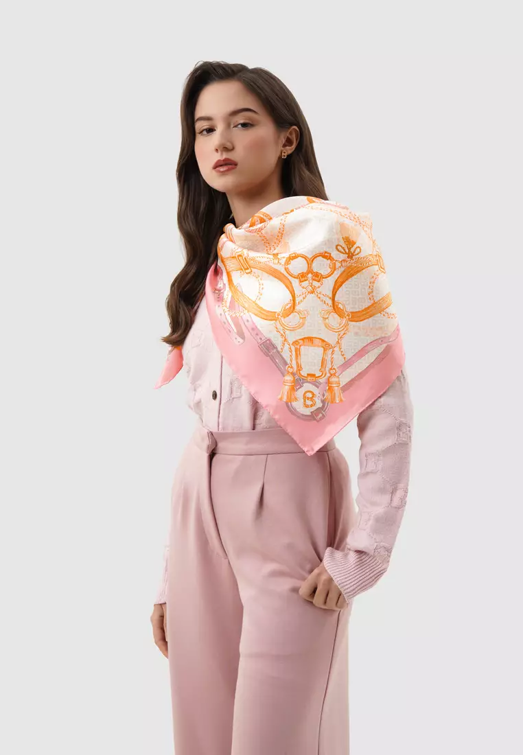 Alexandra Silk Jacquard Square - Chantilly